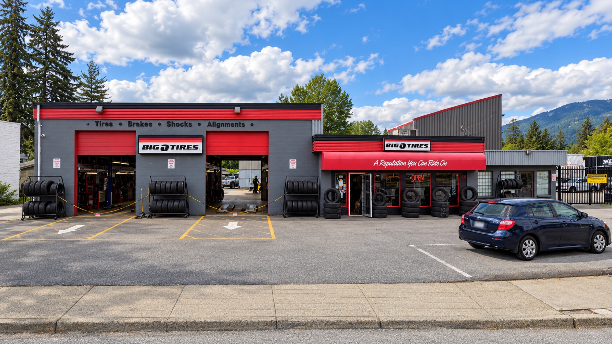Big O Tires Port Coquitlam storefront at 1014 Westwood Street