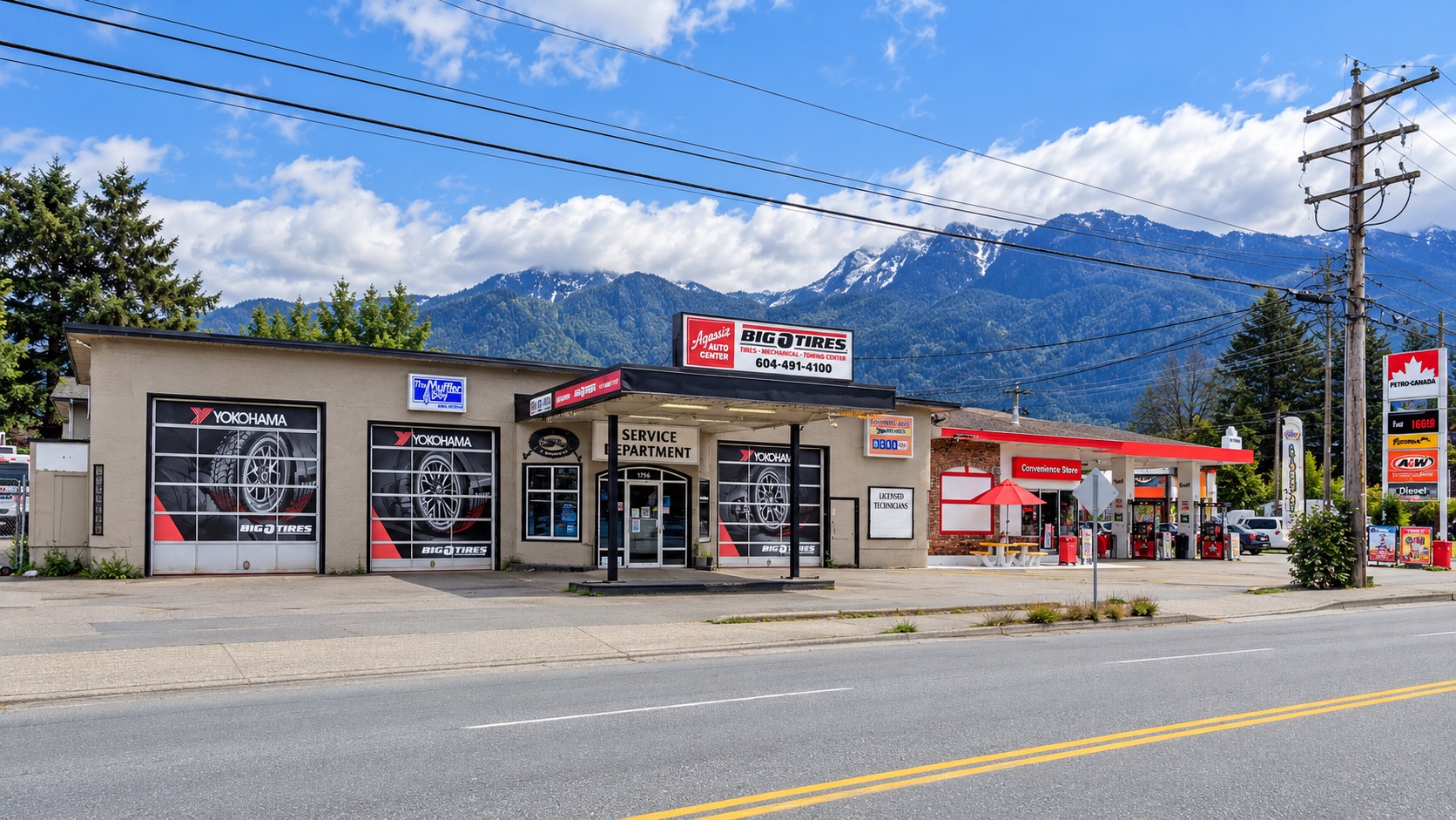 Big O Tires Agassiz storefront at 1756 Agassiz-Rosedale Hwy