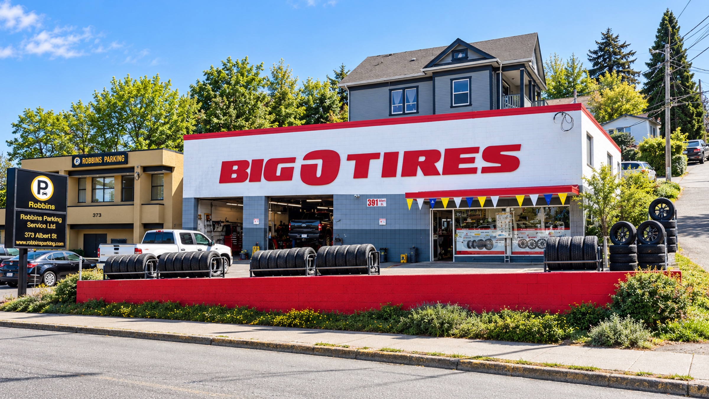 Big O Tires Nanaimo storefront at 391 Albert Street