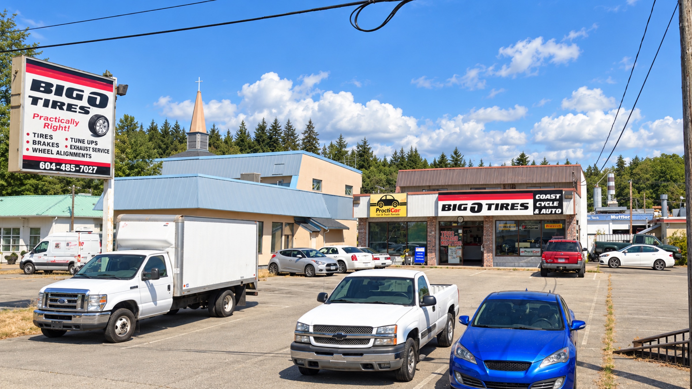 Big O Tires Powell River storefront at 4494 Joyce Ave